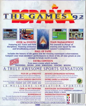 Espana - The Games '92_Disk1 box cover back